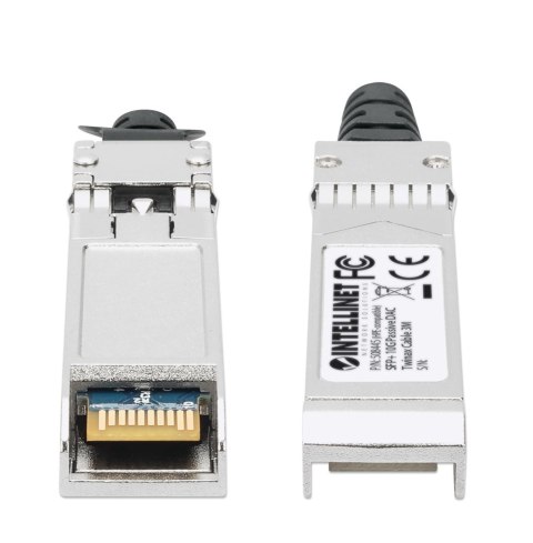 Intellinet 508445 kabel InfiniBand / światłowodowy 3 m SFP+ Czarny, Srebrny
