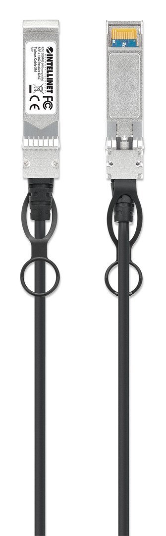 Intellinet 508445 kabel InfiniBand / światłowodowy 3 m SFP+ Czarny, Srebrny