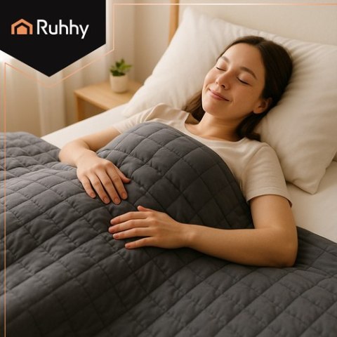 Kołdra obciążeniowa 200x220cm 10kg Ruhhy 24427 dwustronna, dwuosobowa