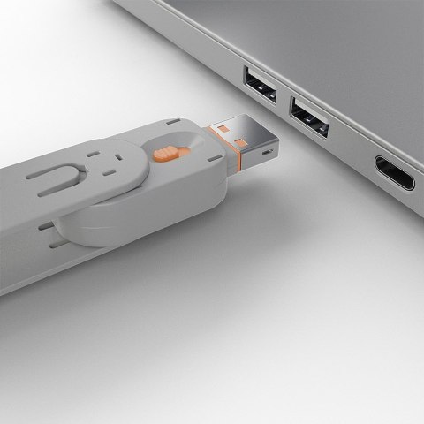 Lindy 40453 bloker portów Blokada portu + klucz USB Typu-A Pomarańczowy Kopolimer akrylonitrylo-butadieno-styrenowy (ABS) 5 szt.