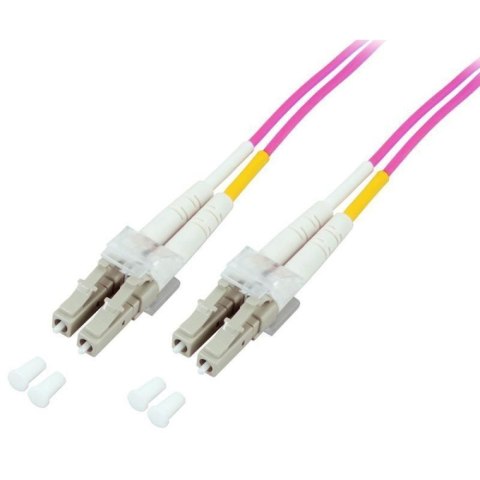 Techly LC M-M 20m kabel InfiniBand / światłowodowy Fuksja