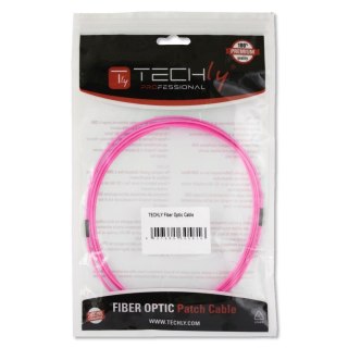 Techly LC M-M 20m kabel InfiniBand / światłowodowy Fuksja
