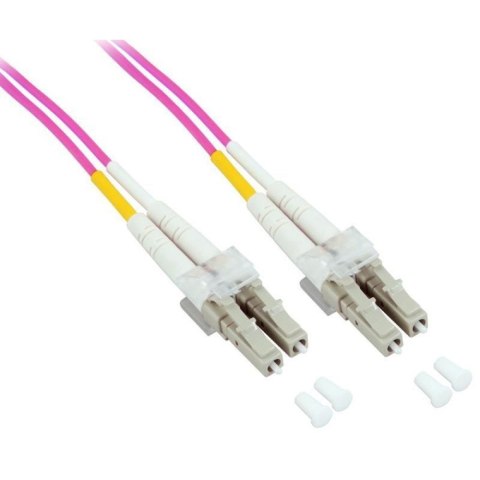 Techly LC M-M 20m kabel InfiniBand / światłowodowy Fuksja