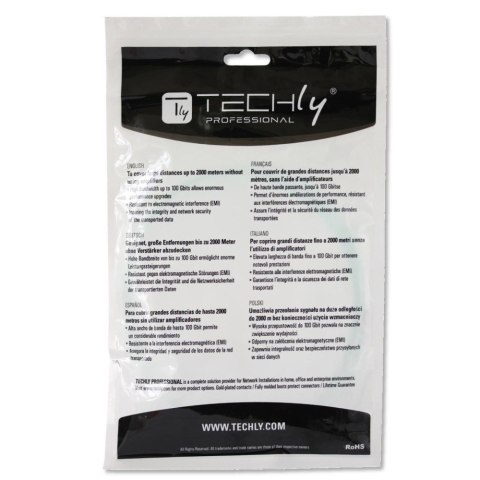 Techly LC M-M 20m kabel InfiniBand / światłowodowy Fuksja