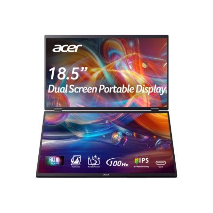 Acer PD193QEbmiuux monitor komputerowy 47 cm (18.5") 1920 x 1080 px Double Full HD LED Szary