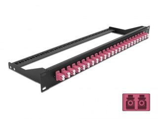 DeLOCK Panel frontowy optyczny 19", 24 porty LC Duplex, fioletowy