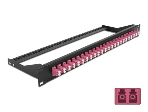 DeLOCK Panel frontowy optyczny 19", 24 porty LC Duplex, fioletowy