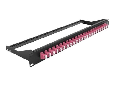 DeLOCK Panel frontowy optyczny 19", 24 porty LC Duplex, fioletowy