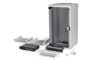 Digitus Zestaw sieciowy SOHO Pro, 254 mm (10") - 12U, 315 x 300 mm (szer. x gł.)