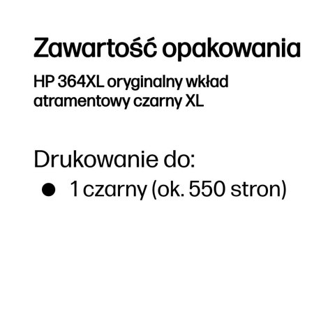 HP 364XL oryginalny wkład atramentowy czarny XL