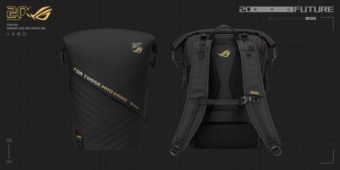 ASUS ROG SLASH Backpack Edition 20 plecak Plecak rolowany Czarny Poliester, Skóra woskowana (Pull Up)