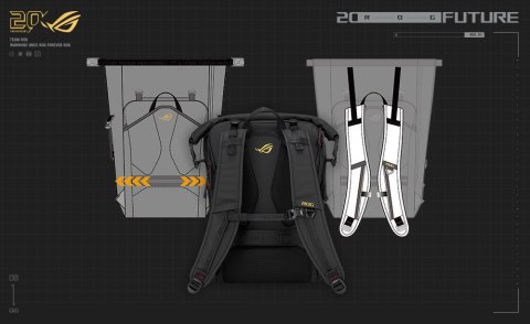 ASUS ROG SLASH Backpack Edition 20 plecak Plecak rolowany Czarny Poliester, Skóra woskowana (Pull Up)