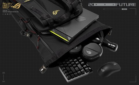 ASUS ROG SLASH Backpack Edition 20 plecak Plecak rolowany Czarny Poliester, Skóra woskowana (Pull Up)
