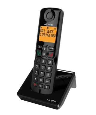 Alcatel S280 EWE Telefon w systemie DECT Nazwa i identyfikacja dzwoniącego Czarny