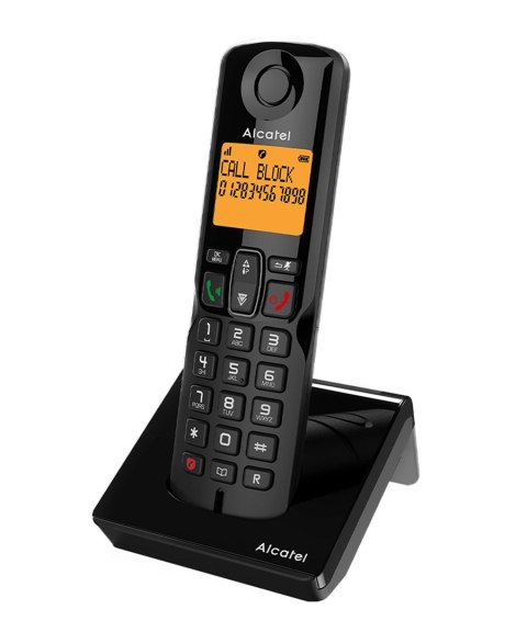 Alcatel S280 EWE Telefon w systemie DECT Nazwa i identyfikacja dzwoniącego Czarny