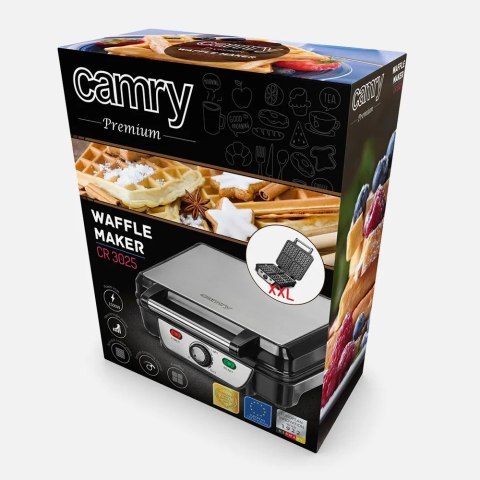 Camry CR 3025 gofrownica 4 wafel(e) Czarny 1500 W