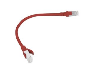 Kabel UTP Lanberg PCU5-10CC-0025-R (RJ45 - RJ45 ; 0,25m; UTP; kat. 5e; kolor czerwony)
