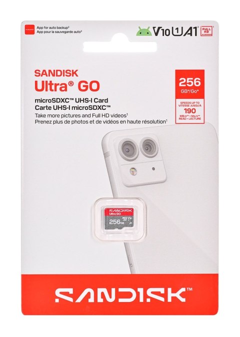 Sandisk Ultra Go microSD UHS-I 256GB MicroSD 190MB/s(R)