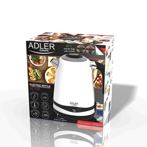 Adler AD 1295w Czajnik stalowy 1,7 l Biały