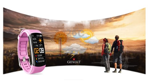 Smartband Giewont Czarny GW200-4 + Pasek Różowy Smartband Giewont Czarny GW200-4 + Pasek Różowy
