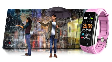 Smartband Giewont Czarny GW200-4 + Pasek Różowy Smartband Giewont Czarny GW200-4 + Pasek Różowy