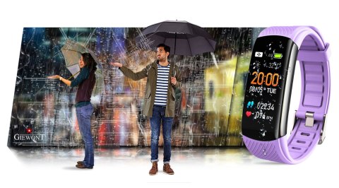 Smartband Giewont Czarny GW200-8 + Pasek Jasnofioletowy Smartband Giewont Czarny GW200-8 + Pasek Jasnofioletowy