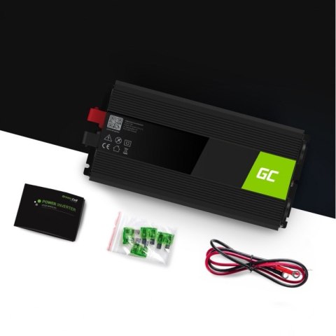 GREEN CELL PRZETWORNICA INV24 24V-230V 1500W/3000W MODYFIKOWANA SINUSOIDA (OUTLET)