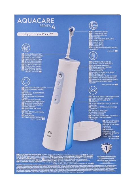 Irygator Oral-B | Jet Aquacare 4 | Pojemność 600 ml | Liczba głowic 2 | Biały