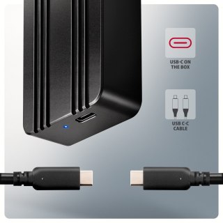 Axagon EEM2-40G obudowa do dysków twardych Obudowa SSD Czarny M.2