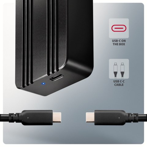 Axagon EEM2-40G obudowa do dysków twardych Obudowa SSD Czarny M.2