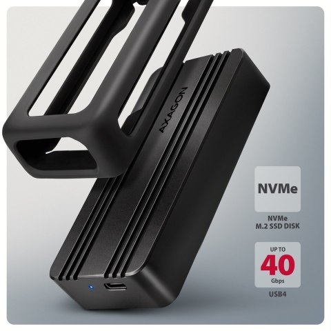 Axagon EEM2-40G obudowa do dysków twardych Obudowa SSD Czarny M.2