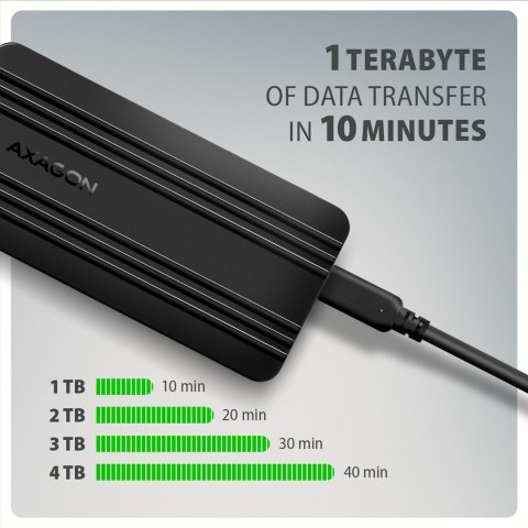 Axagon EEM2-40G obudowa do dysków twardych Obudowa SSD Czarny M.2