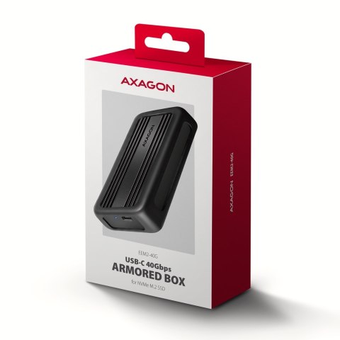 Axagon EEM2-40G obudowa do dysków twardych Obudowa SSD Czarny M.2