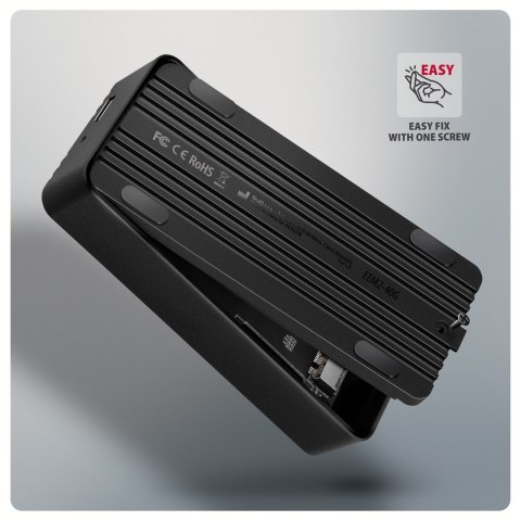 Axagon EEM2-40G obudowa do dysków twardych Obudowa SSD Czarny M.2