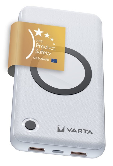 Varta 57908 101 111 bank mocy Litowo-polimerowy (LiPo) 15000 mAh Bezprzewodowe ładowanie Biały
