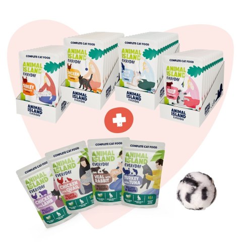 ANIMAL ISLAND Love Box Rosół mix smaków 48szt + zabawka