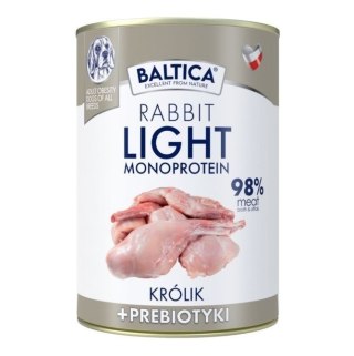 BALTICA NUTRACEUTIC Rabbit Light 400g o obniżonej zawartości tłuszczu 15% 400g