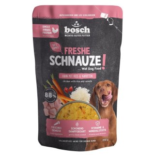 BOSCH Freshe Schnauze kurczak z ryzem i marchewka karma mokra dla psa 250g