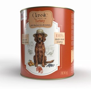 Syta Micha classic mokra karma dla psa indyk z jagodami i mango - puszka 800g