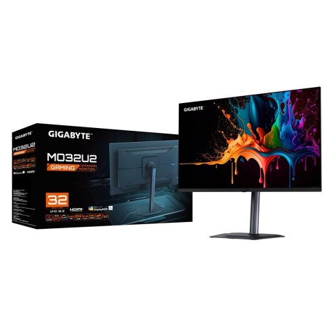 GIGABYTE MO32U2 monitor komputerowy 80 cm (31.5") 3840 x 2160 px 4K Ultra HD QD-OLED Czarny