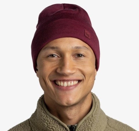 Czapka wełniana Buff Merino Midweight, melange tibetan red