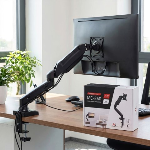 Uchwyt biurkowy do monitora Maclean MC-860 (biurkowy; 13" - 27"; max. 8kg)