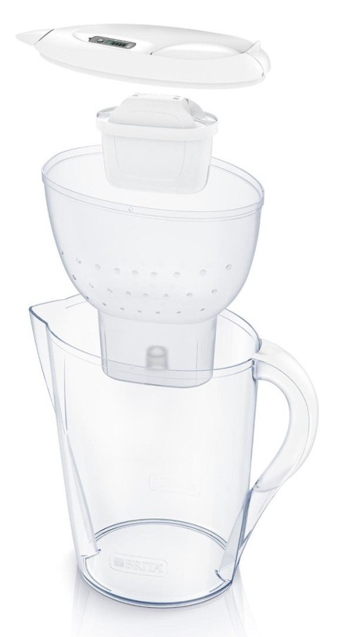 Brita Marella + 3 Maxtra Pro Pure Performance Dzbanek z filtrem do wody 2,4 l Przezroczysty, Szary