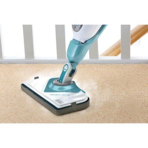 Black & Decker BHSM166DSM odkurzacz parowy Mop parowy 0,5 l 1600 W Kolor Aqua, Biały