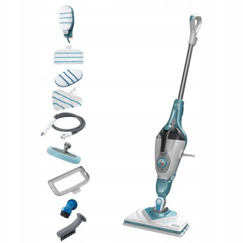 Black & Decker BHSM166DSM odkurzacz parowy Mop parowy 0,5 l 1600 W Kolor Aqua, Biały