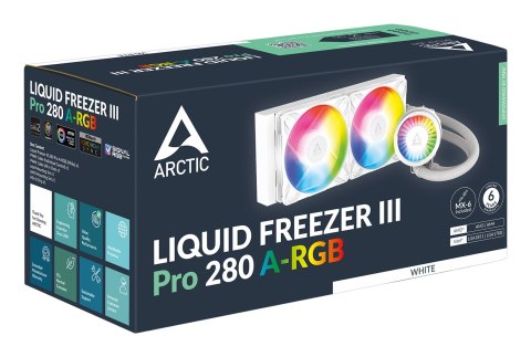 ARCTIC Liquid Freezer III Pro 280 A-RGB (White) Procesor Chłodnica cieczy all-in-one 12 cm Biały 1 szt.