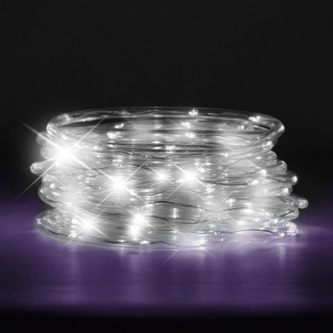 Lampki LED łańcuch sznur wąż 10m 100LED zimny biały Lampki LED łańcuch sznur wąż 10m 100LED zimny biały