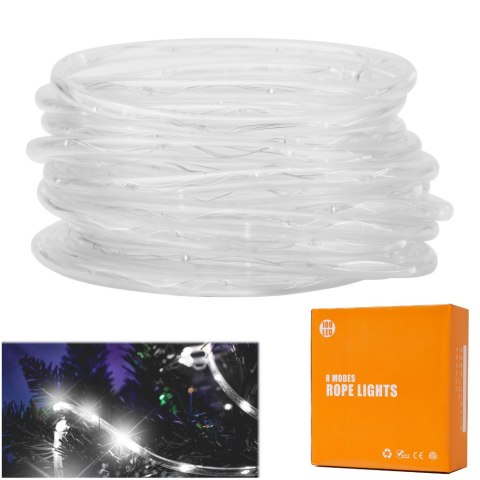 Lampki LED łańcuch sznur wąż 10m 100LED zimny biały Lampki LED łańcuch sznur wąż 10m 100LED zimny biały