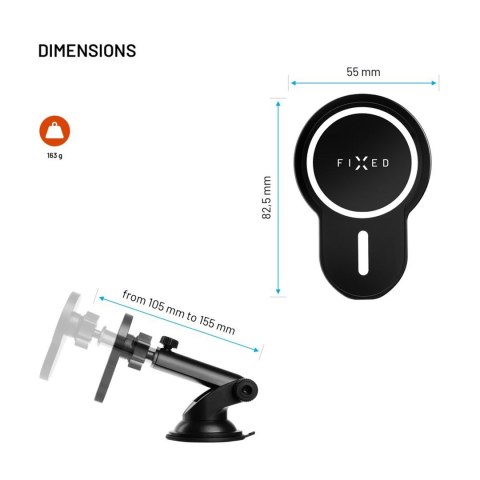 FIXED FIXMCLI-XL-BK uchwyt Uchwyt pasywny Telefon komórkowy/Smartfon Czarny