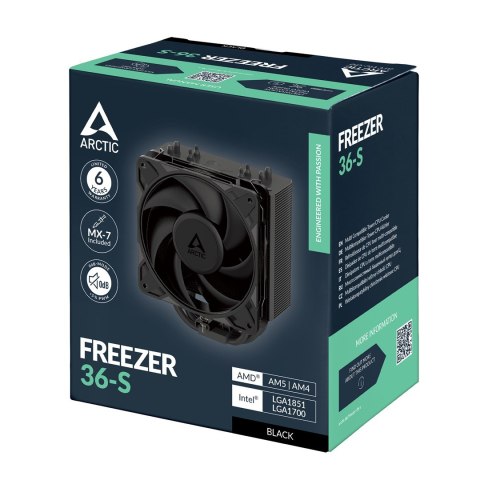 ARCTIC Freezer 36-S Procesor Chłodnica powietrza 12 cm Czarny 1 szt.